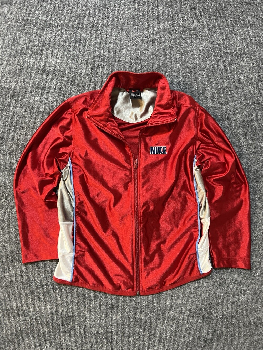 Nike red and white track jacket Nike size Medium